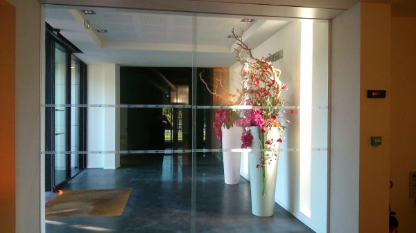 Porte automatique entièrement vitrée